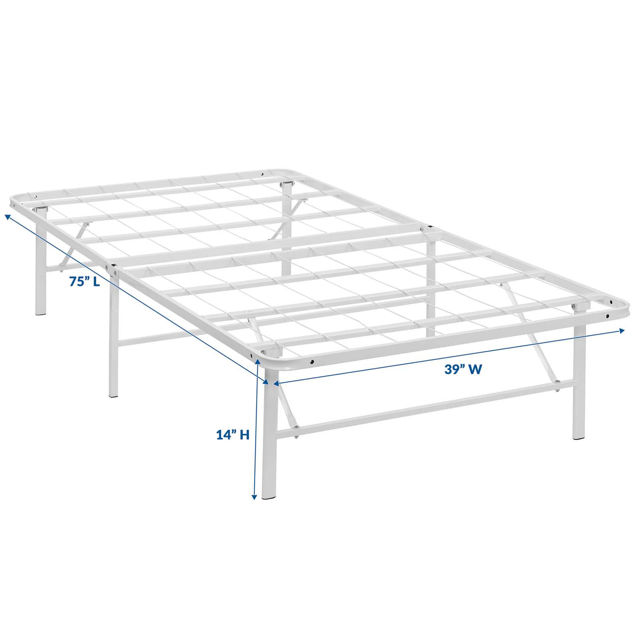 Stronghold Twin Bed Frame, White