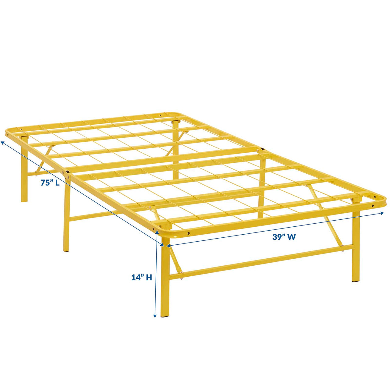 Stronghold Twin Bed Frame, Yellow