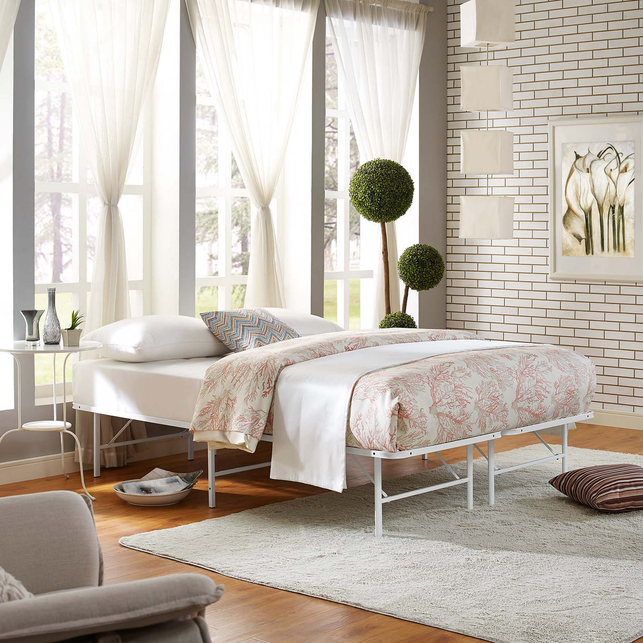 Stronghold Full Bed Frame, White