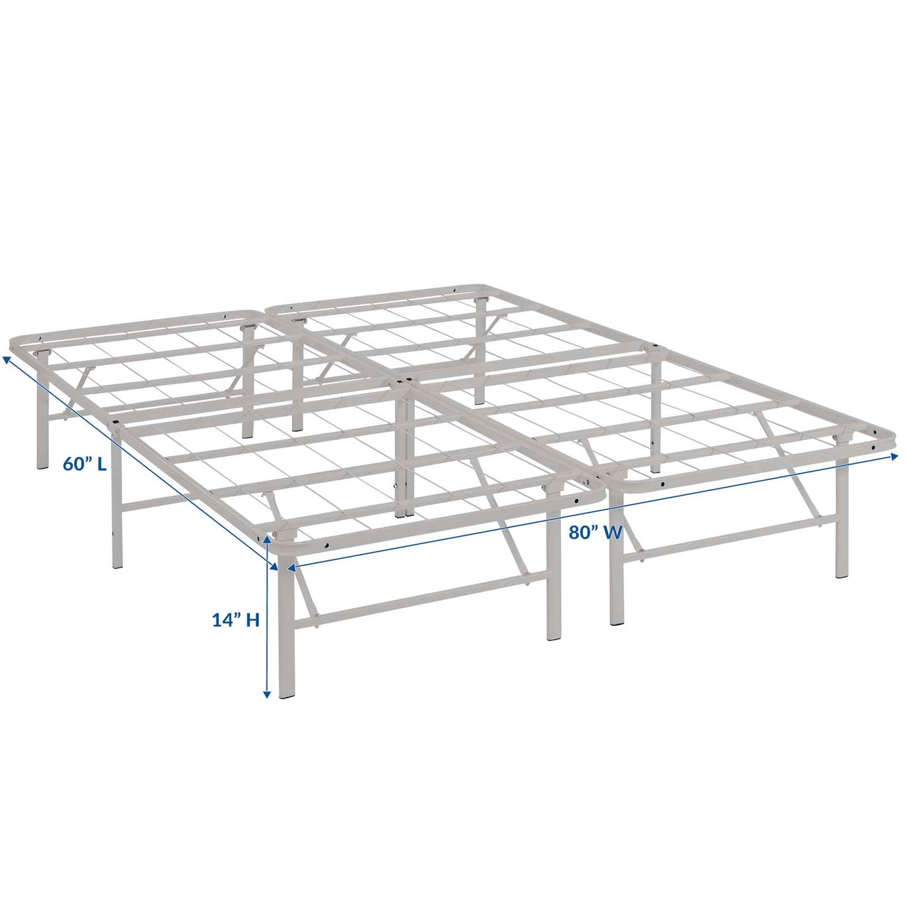 Stronghold Queen Bed Frame, Gray