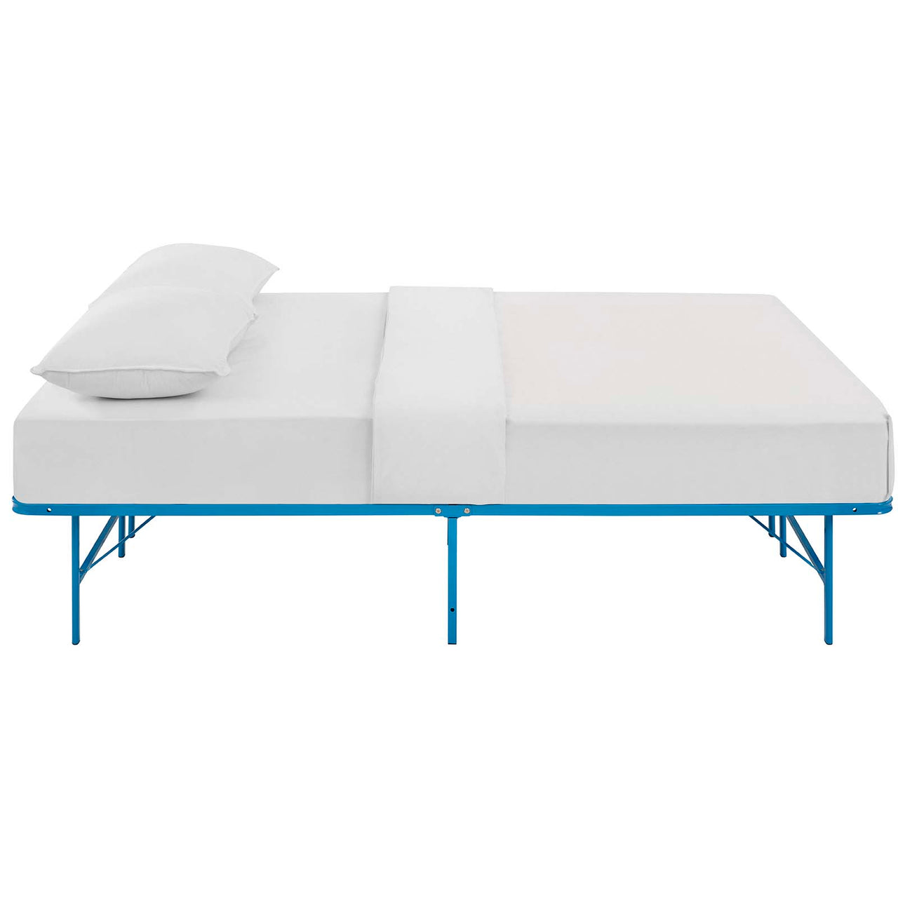 Stronghold Queen Bed Frame, Light Blue