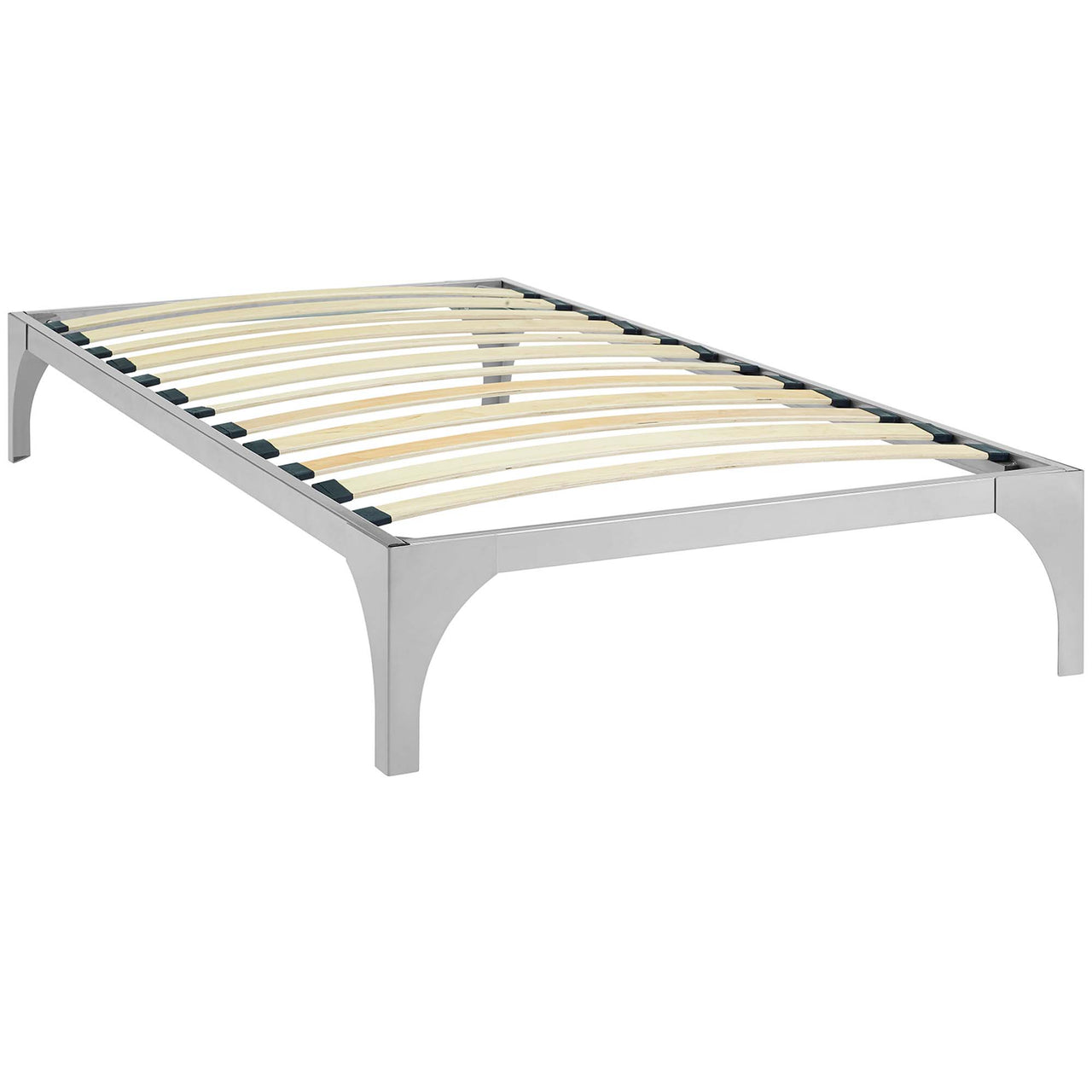 Levitt Twin Bed Frame, Silver