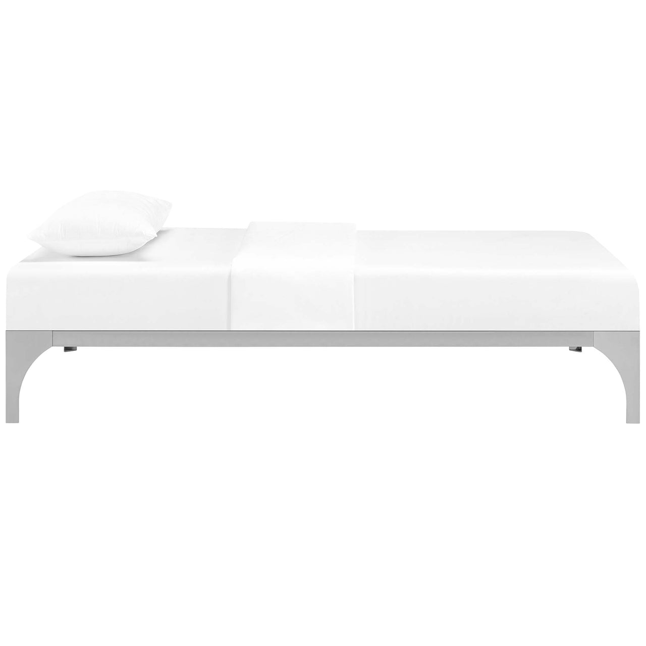 Levitt Twin Bed Frame, Silver