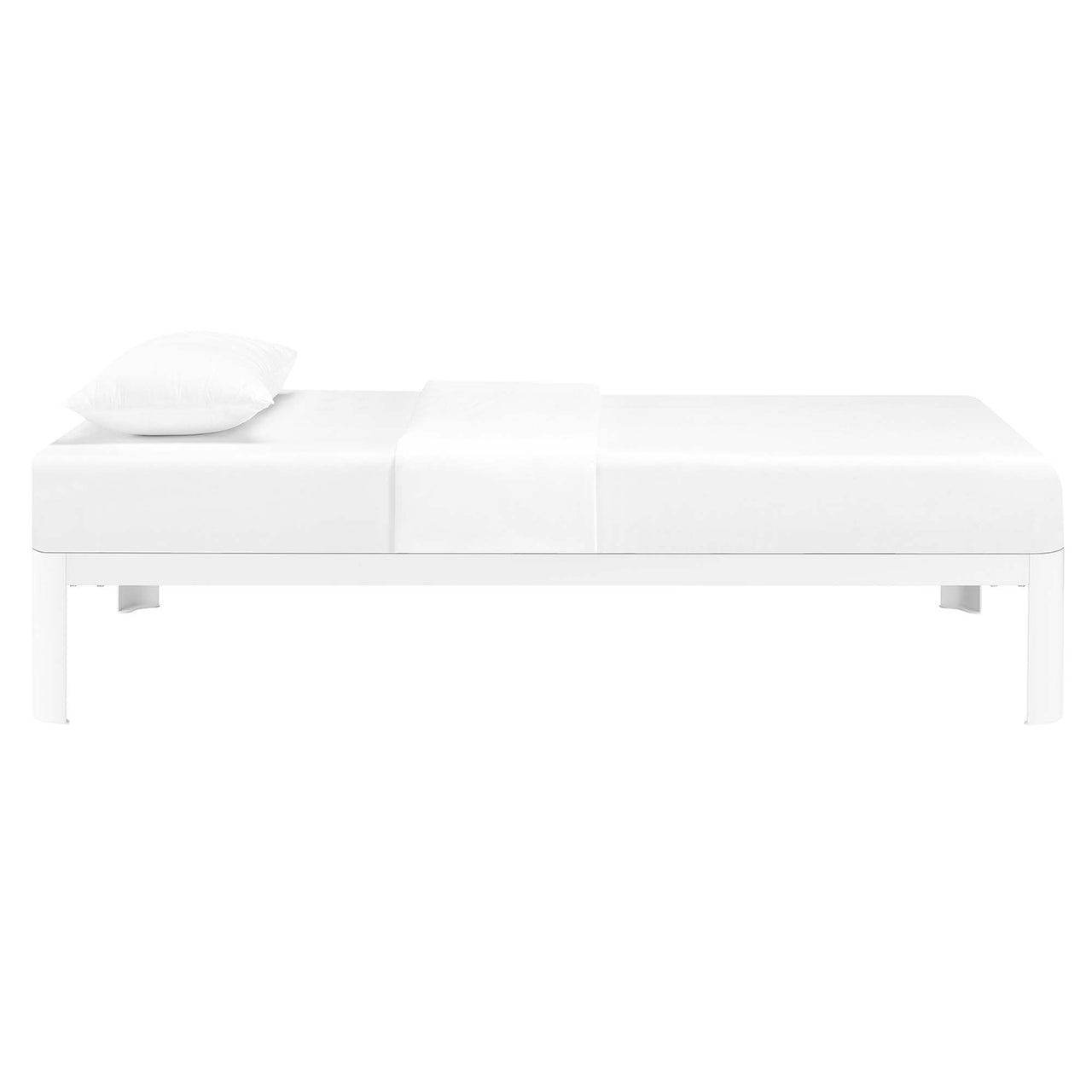 Elevation Twin Bed Frame, White