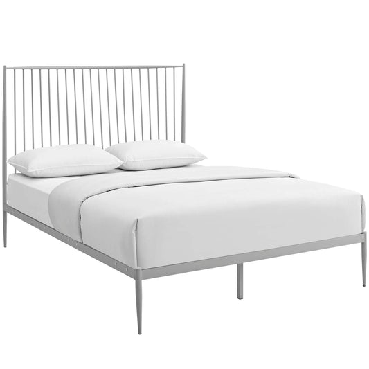 Alustra Queen Platform Bed, Gray