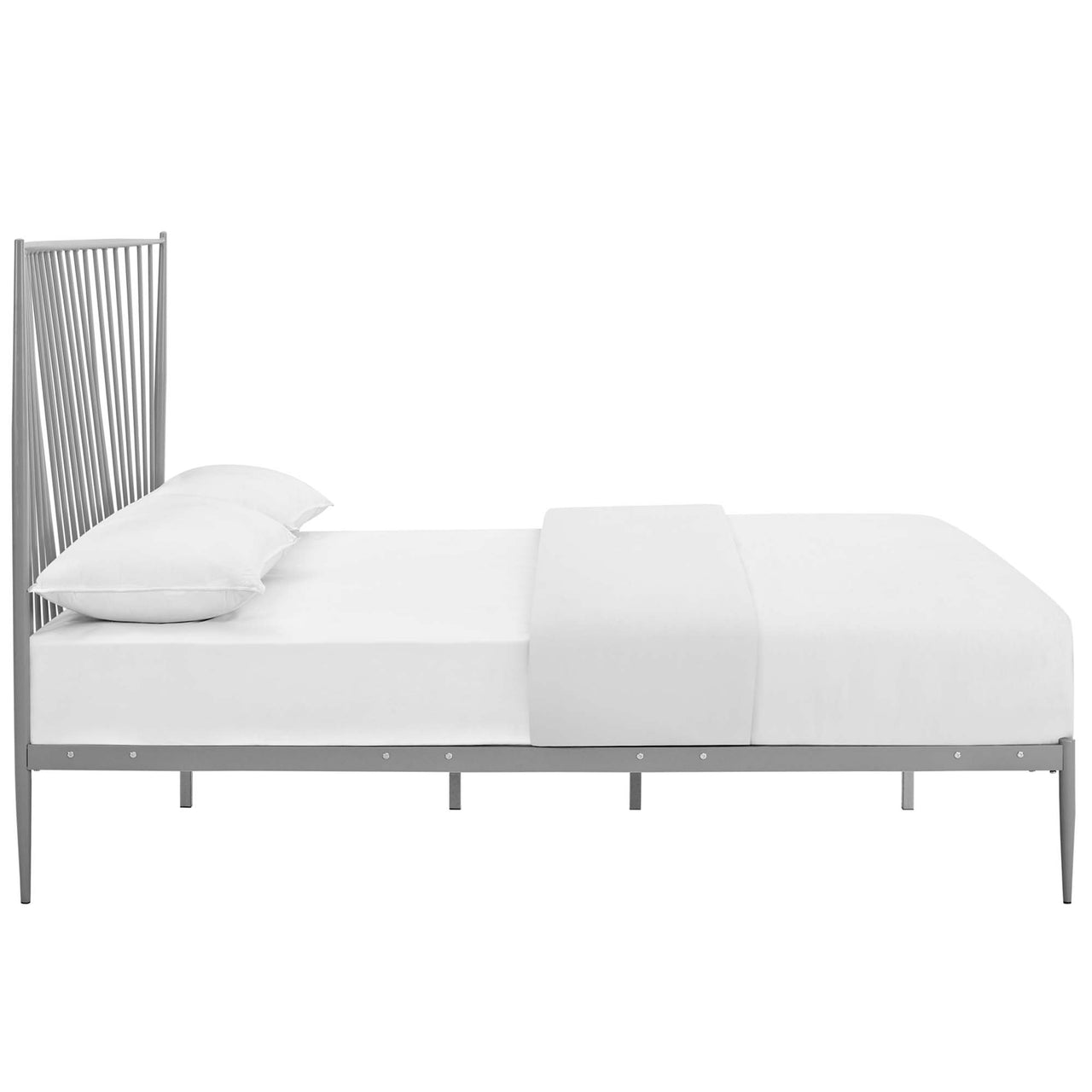 Alustra Queen Platform Bed, Gray