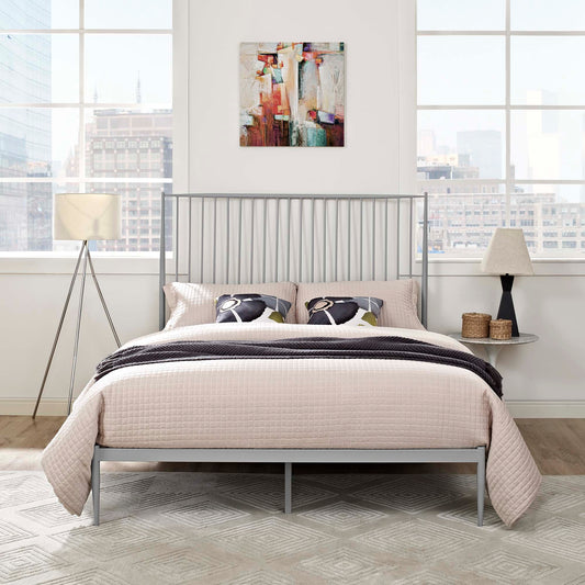 Alustra Queen Platform Bed, Gray