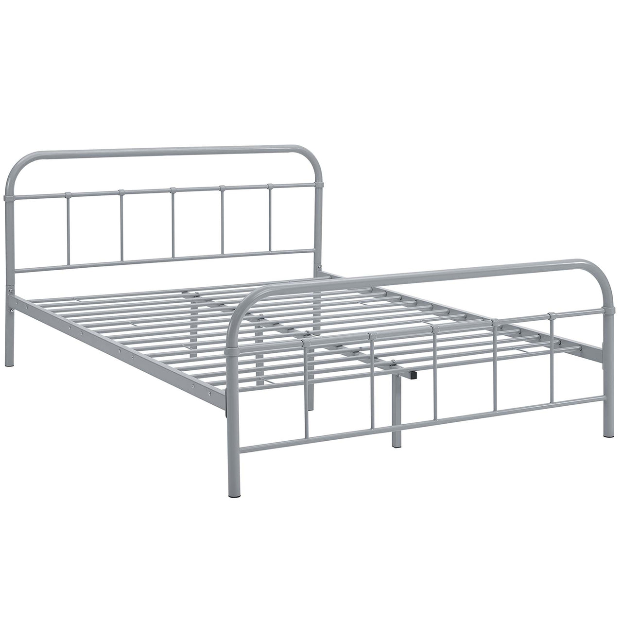 Celia Metal Full Bed Frame, Gray