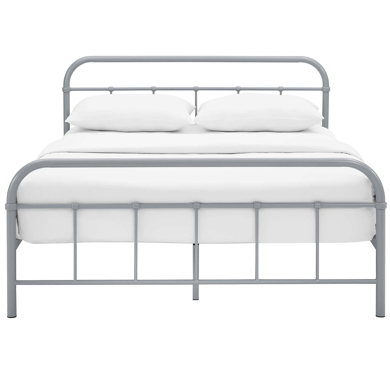 Celia Metal Full Bed Frame, Gray