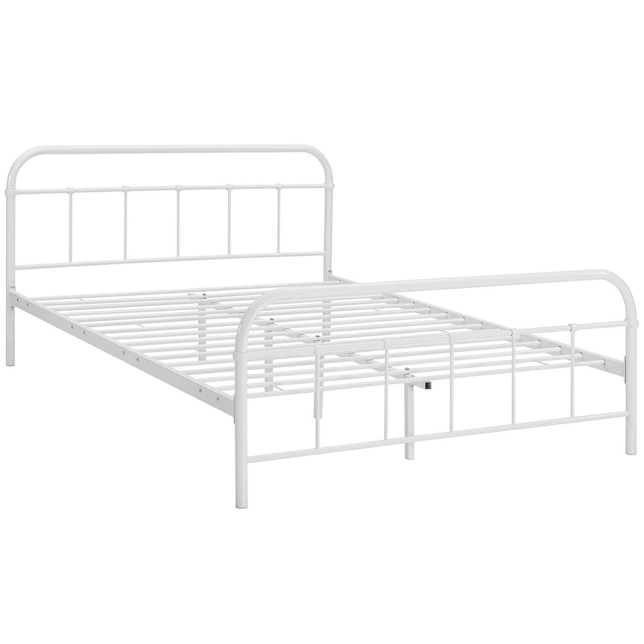 Celia Metal Queen Bed Frame, White