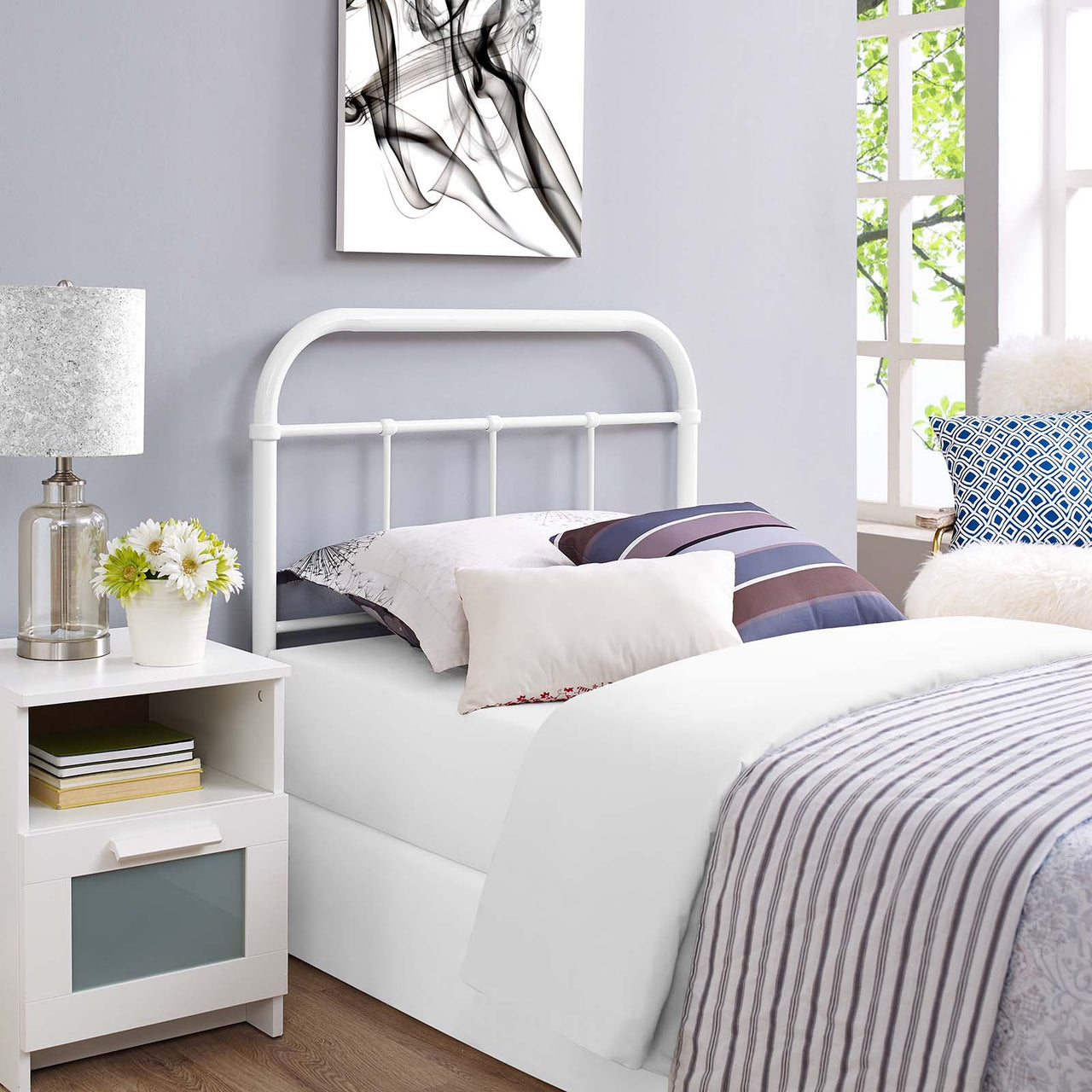 Fasten Twin Headboard, White