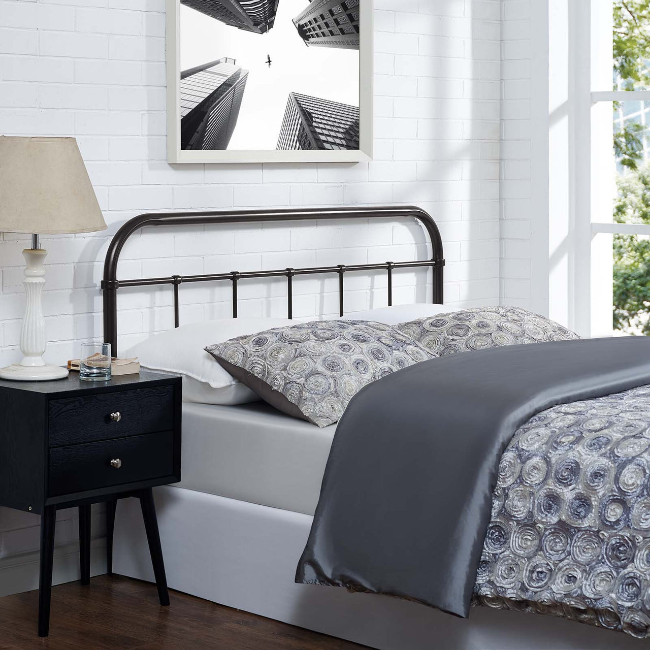 Fasten Full Headboard, Brown