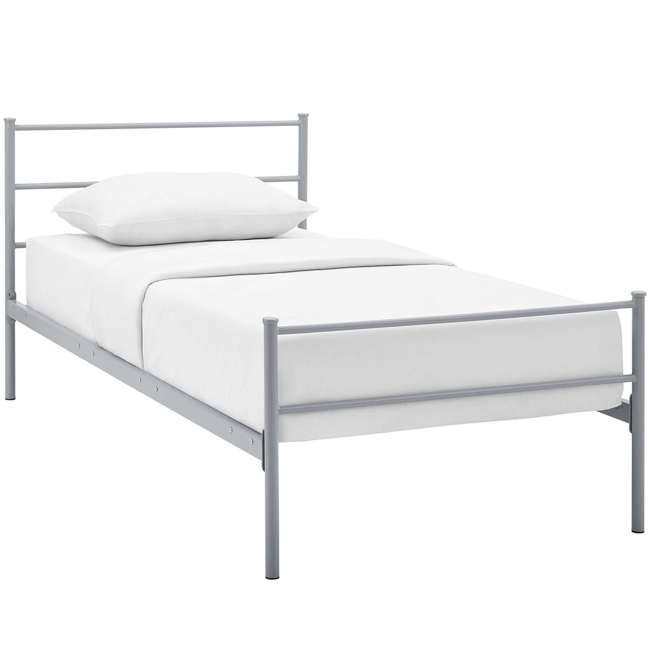 Elowen Platform Twin Bed Frame, Gray