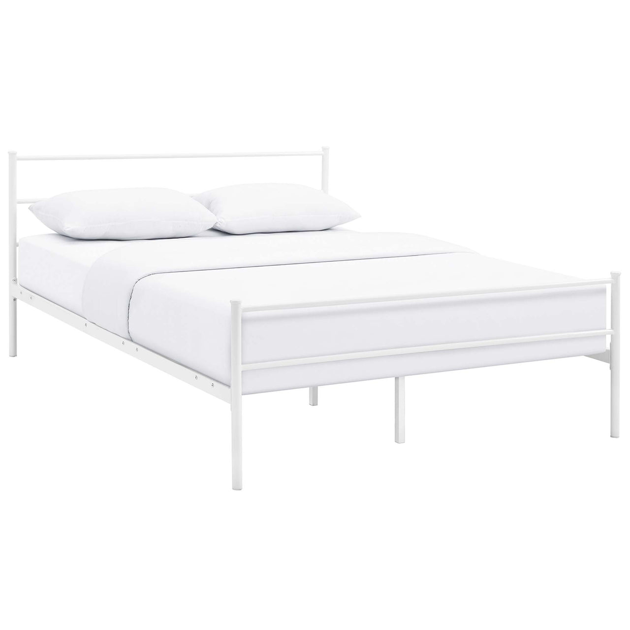 Elowen Platform Full Bed Frame, White