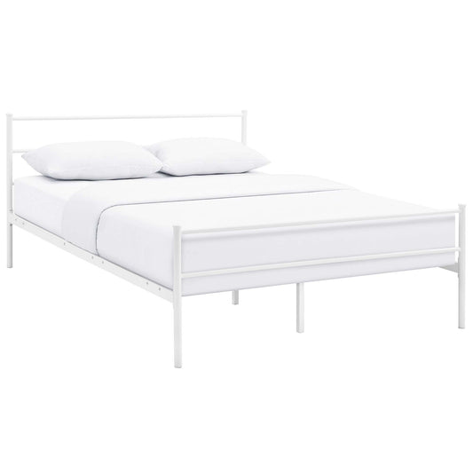 Elowen Platform Full Bed Frame, White