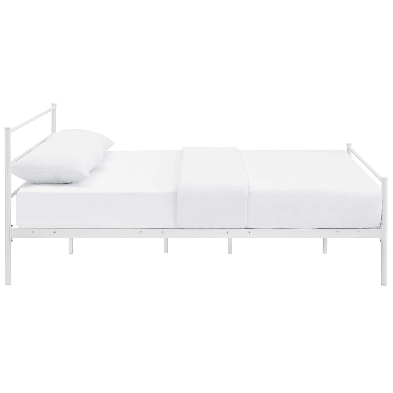 Elowen Platform Full Bed Frame, White