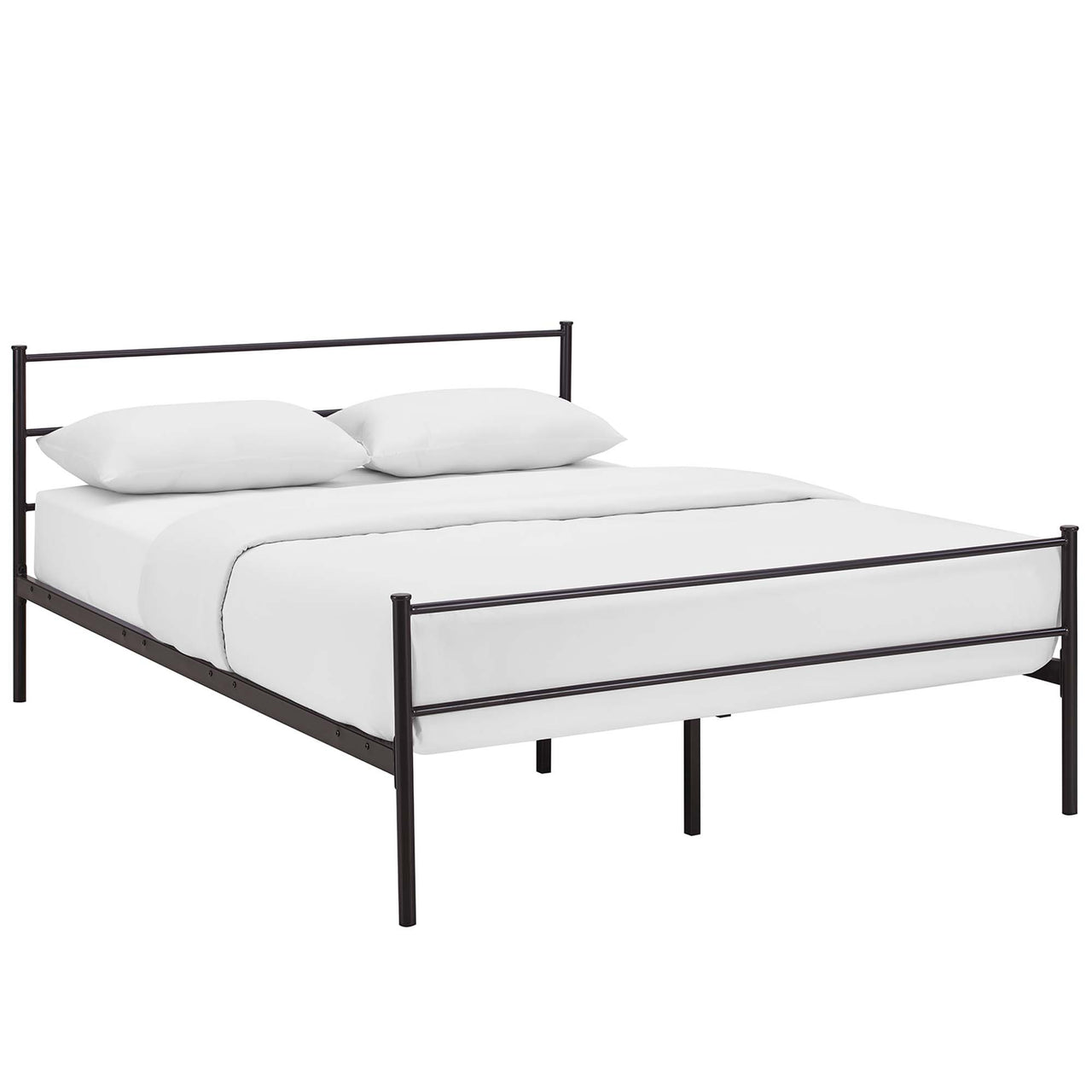 Elowen Platform Queen Bed Frame, Brown