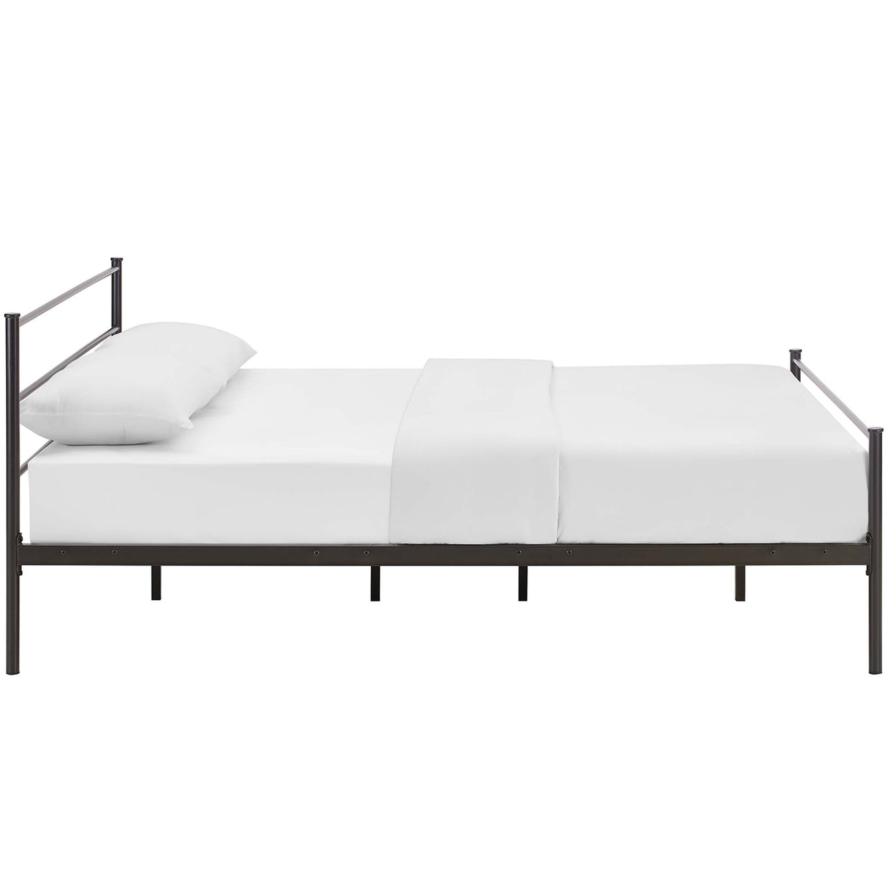 Elowen Platform Queen Bed Frame, Brown