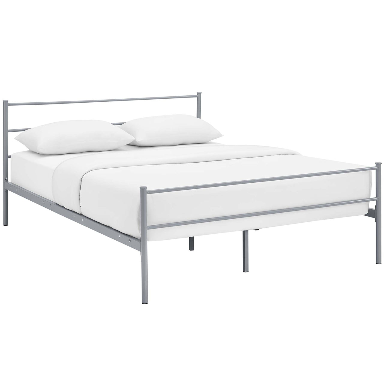 Elowen Platform Queen Bed Frame, Gray