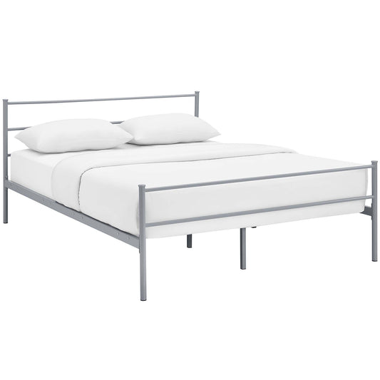Elowen Platform Queen Bed Frame, Gray