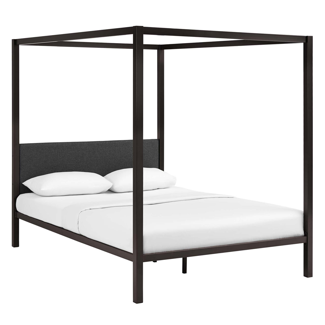 Sylvara Queen Bed Frame, Brown & Gray