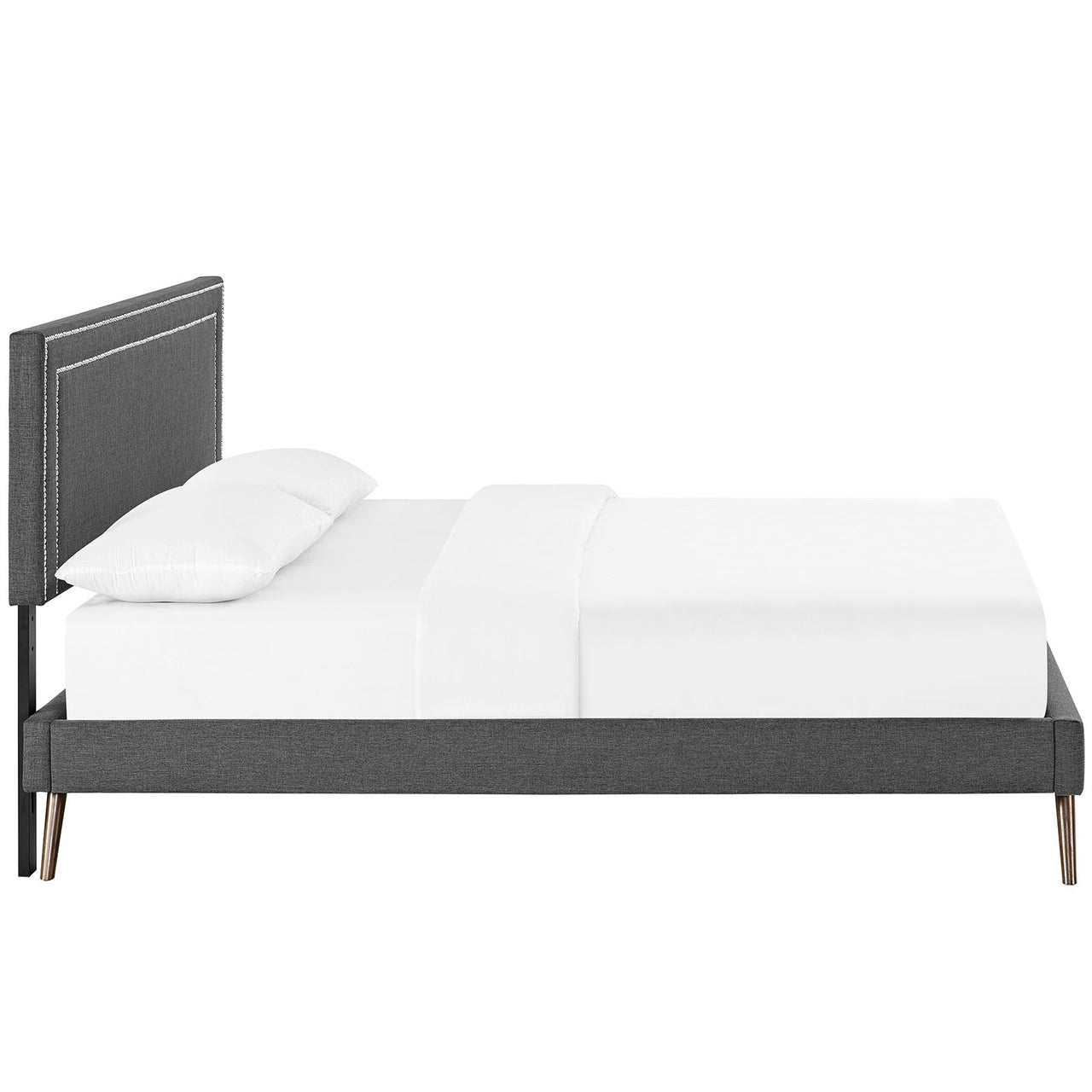 Twinline Fabric Queen Platform Bed, Gray
