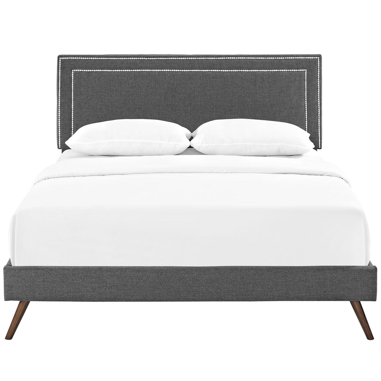 Twinline Fabric Queen Platform Bed, Gray