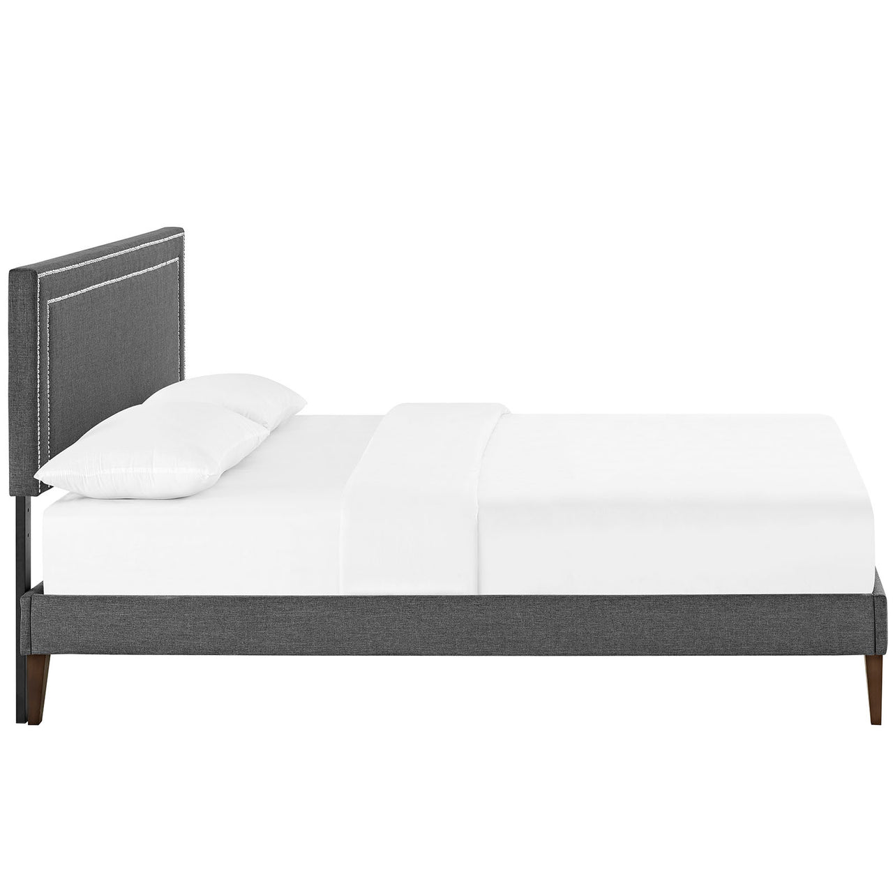 Twinline Fabric Queen Platform Bed, Gray