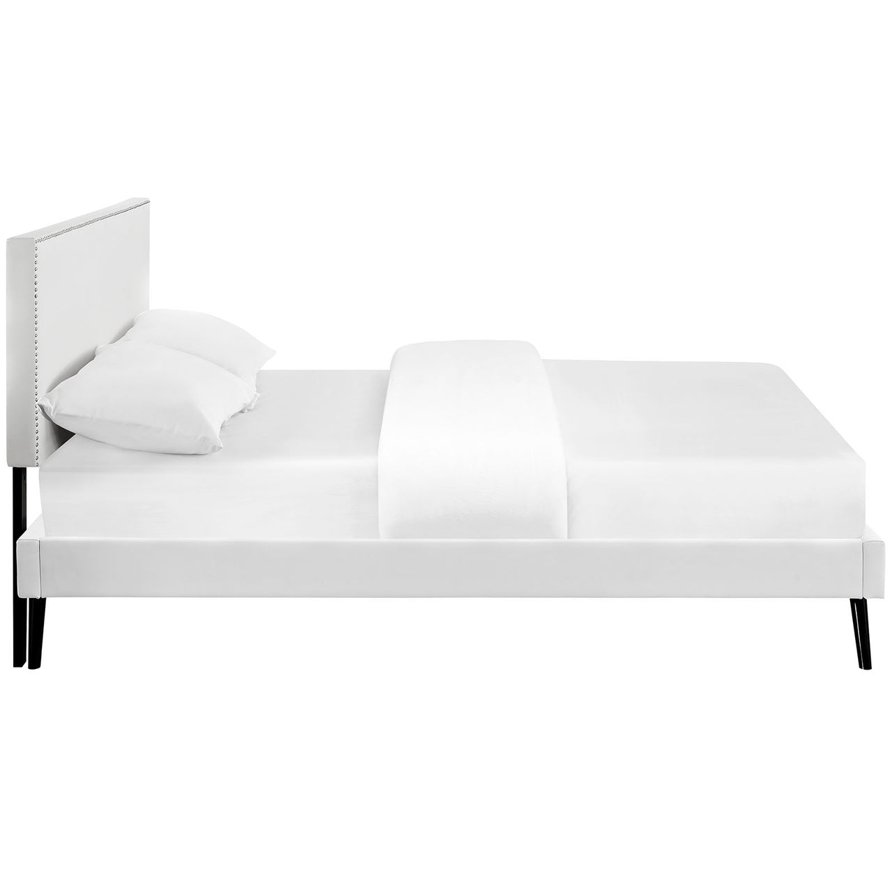 Dreamweaver Eco-Leather King Platform Bed, White