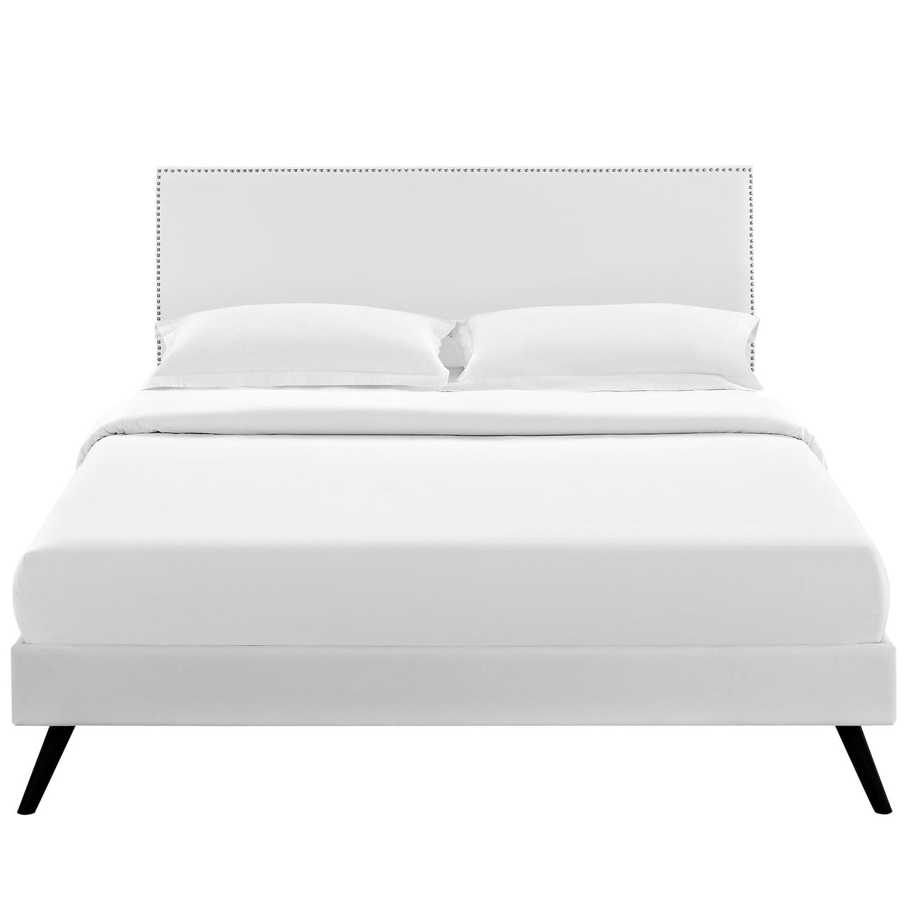 Dreamweaver Eco-Leather King Platform Bed, White
