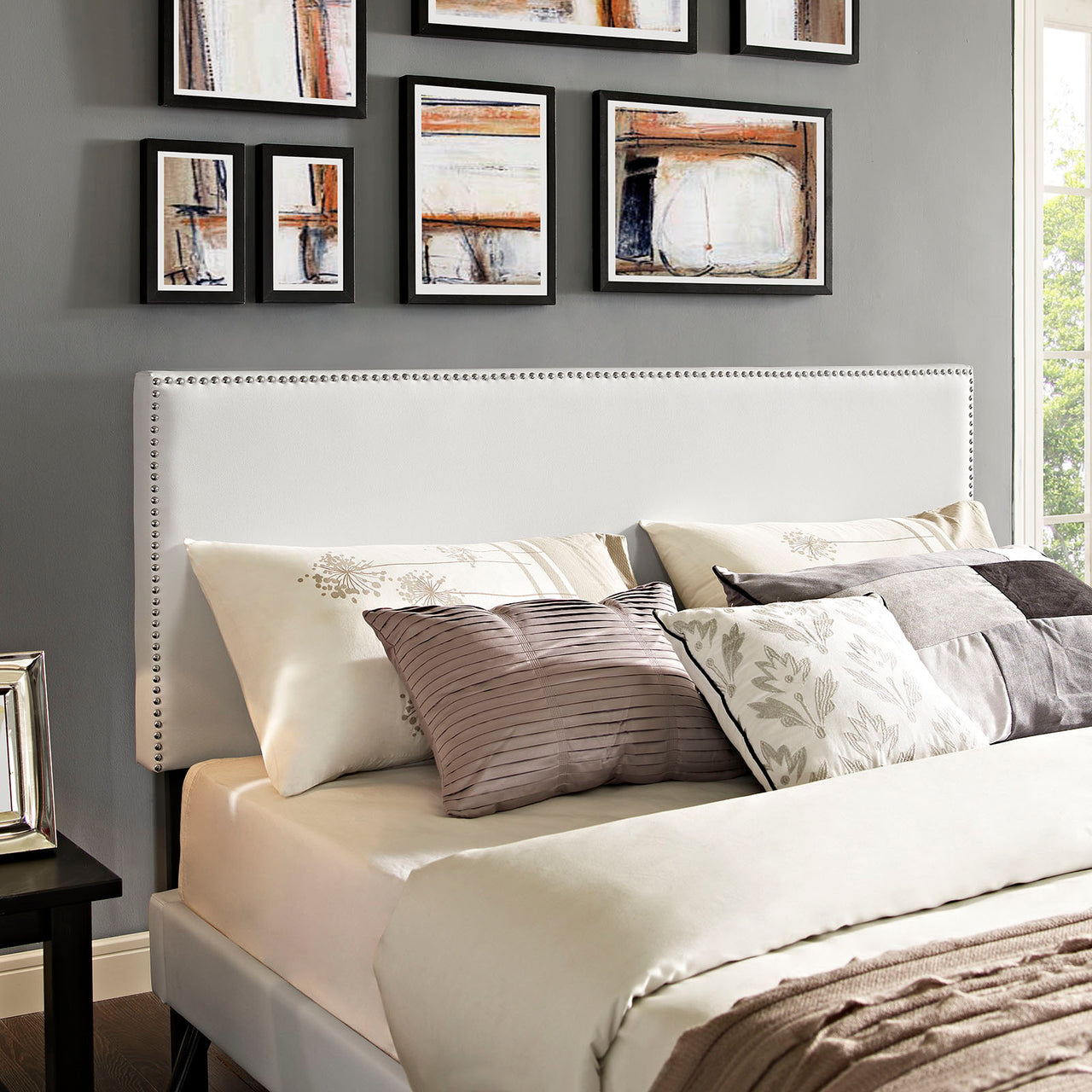 Dreamweaver Eco-Leather King Platform Bed, White