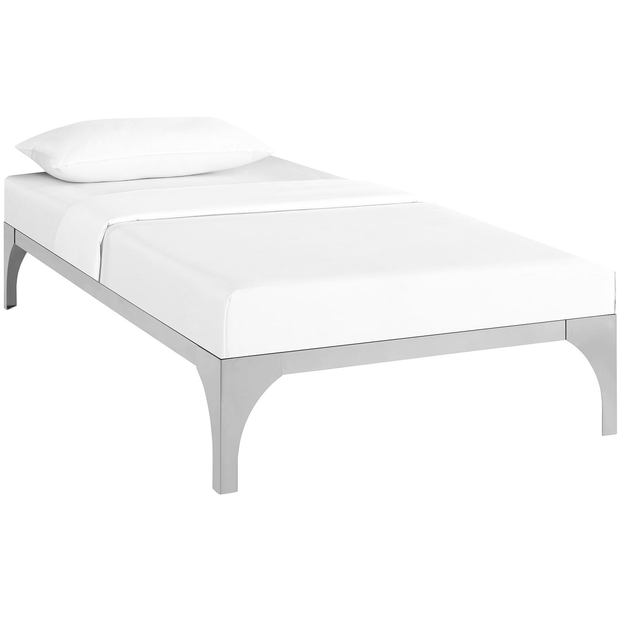 Levitt Twin Bed Frame, Silver