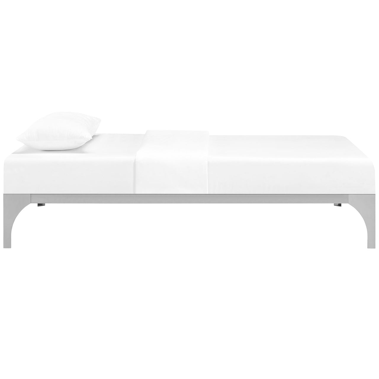 Levitt Twin Bed Frame, Silver