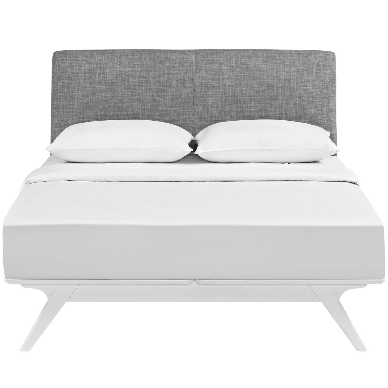 Simplicity Full Bed, White & Gray