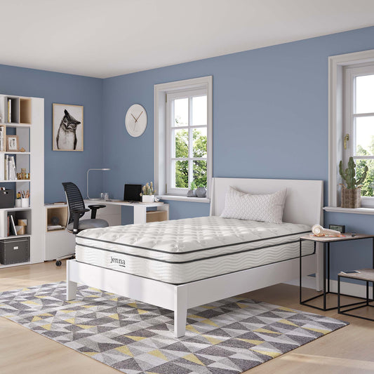 10" Hybrid Full Mattress, JENH10, White