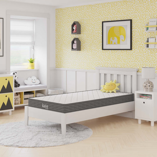 6" Twin Mattress, KATS6, White