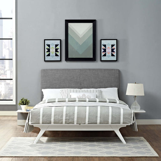 Tracy 3 Piece King Bedroom Set, White & Gray