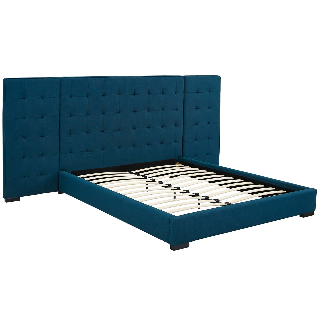 Payne Fabric Queen Platform Bed, Azure