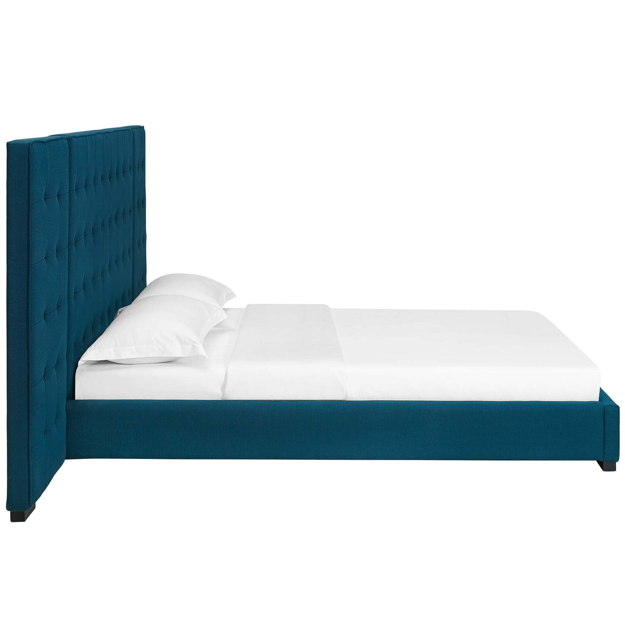 Payne Fabric Queen Platform Bed, Azure