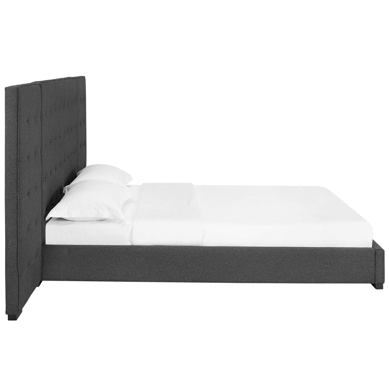 Payne Fabric Queen Platform Bed, Gray