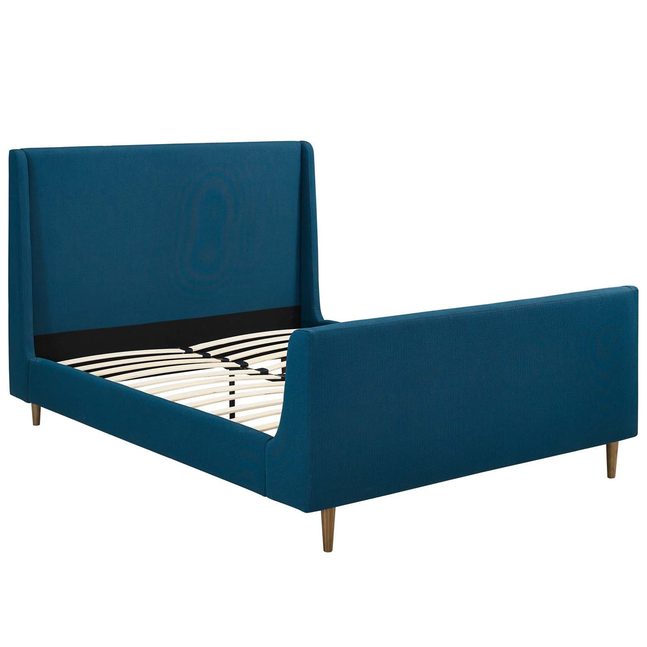 Aurenth Fabric Queen Platform Bed, Azure