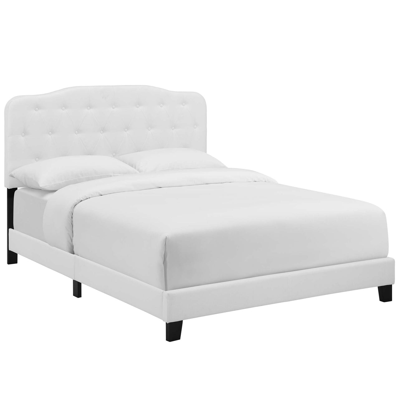 Elira Fabric Full Bed, White