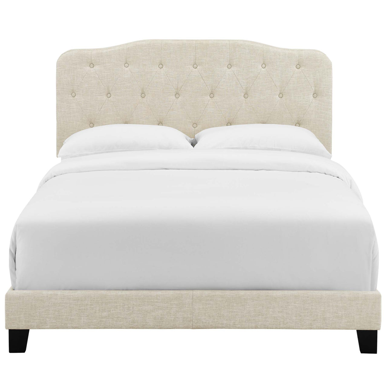 Elira Fabric Queen Bed, Beige