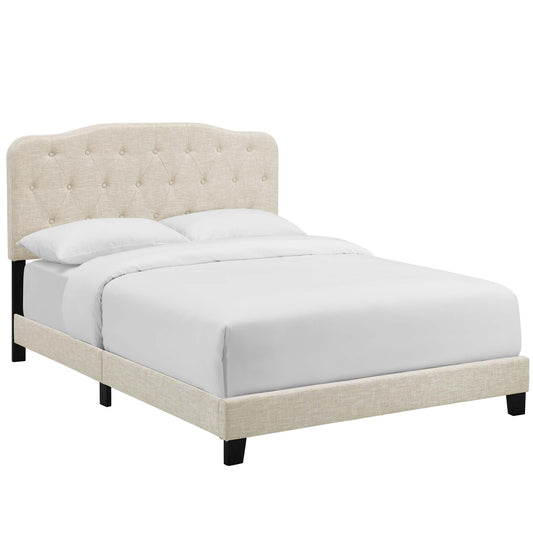 Elira Fabric King Bed, Beige