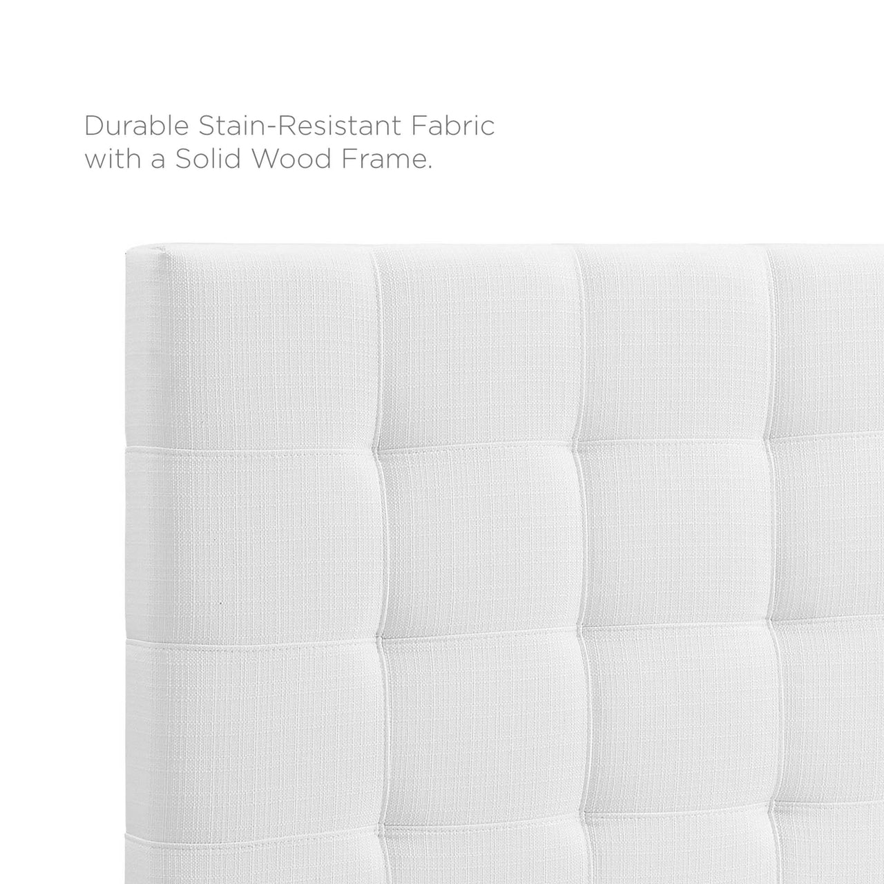 Coordinate Linen Fabric Full | Queen Headboard, White