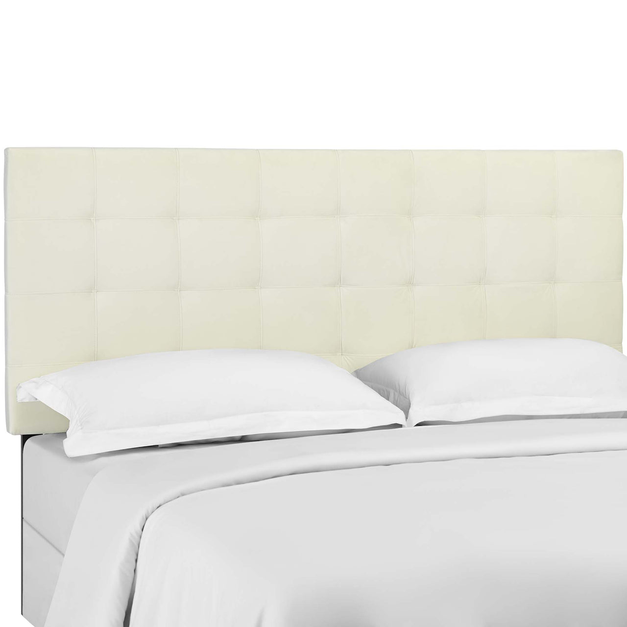 Coordinate Velvet Full | Queen Headboard, Ivory