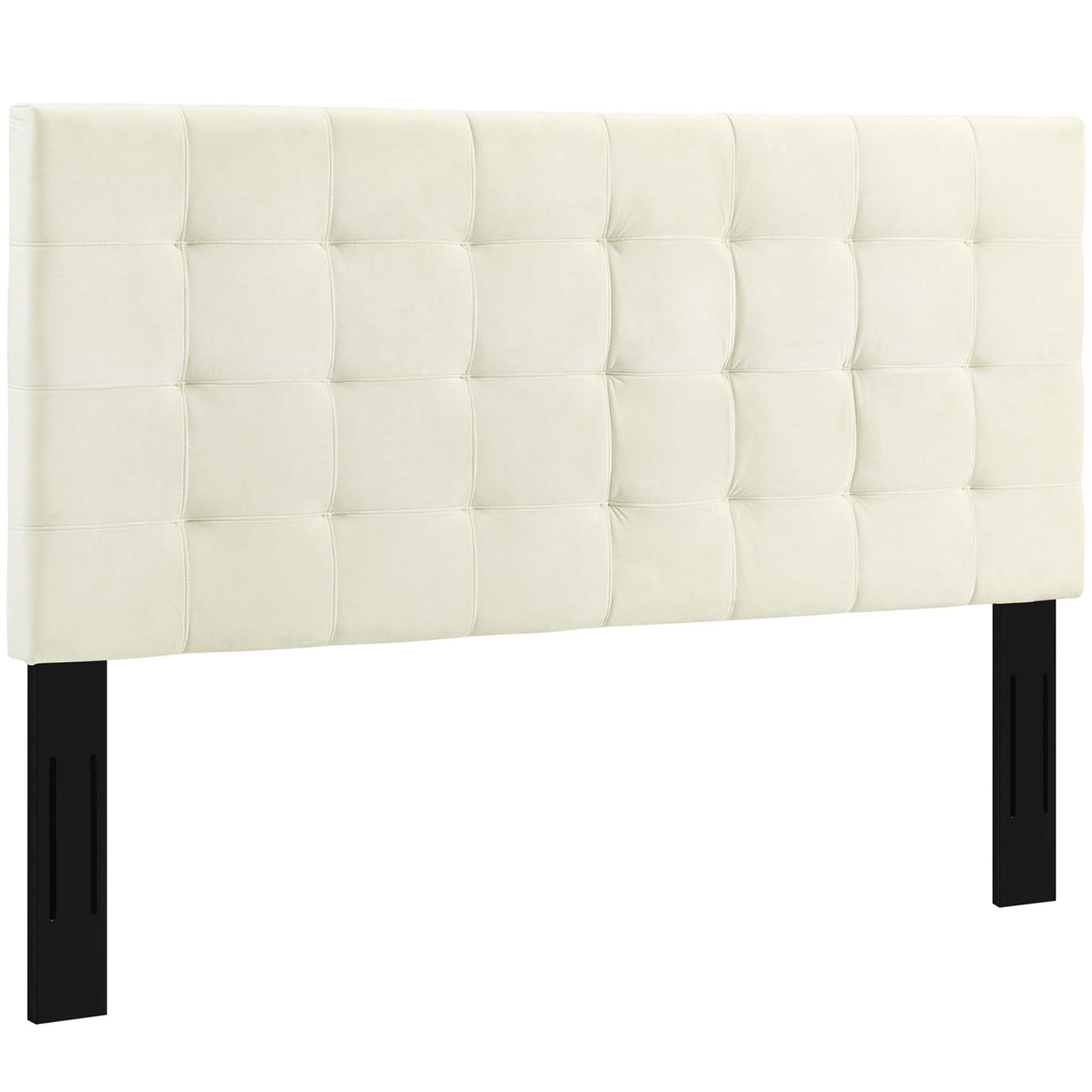 Coordinate Velvet Full | Queen Headboard, Ivory