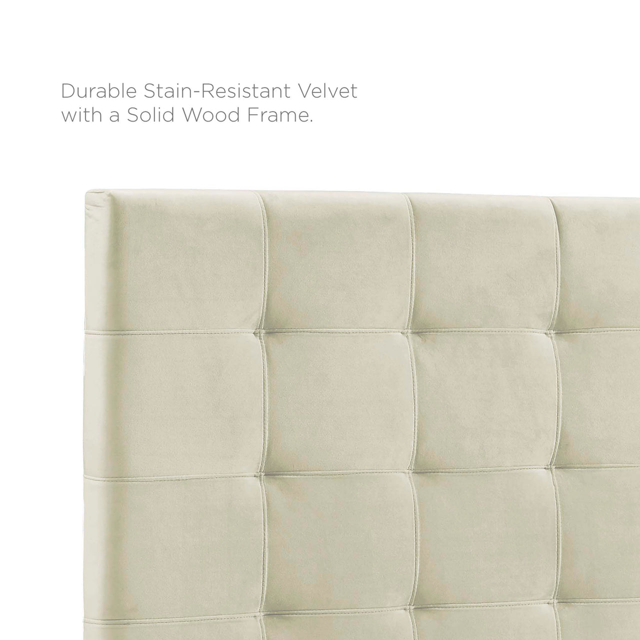 Coordinate Velvet Full | Queen Headboard, Ivory