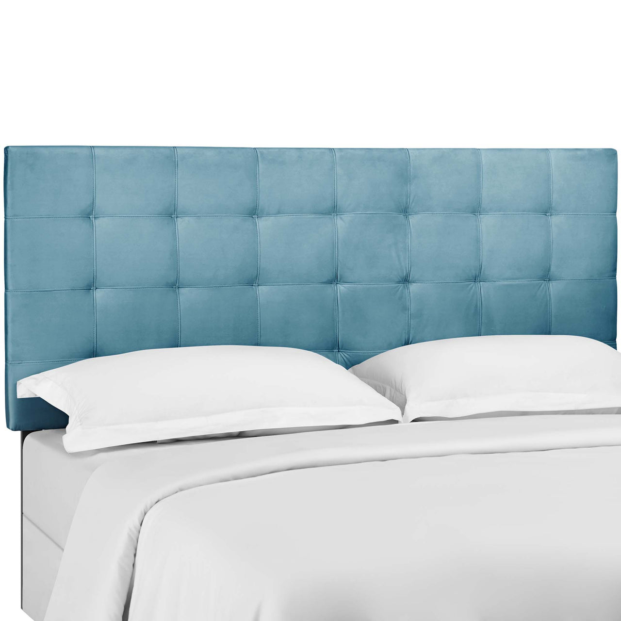 Coordinate Velvet Full | Queen Headboard, Caspian Blue
