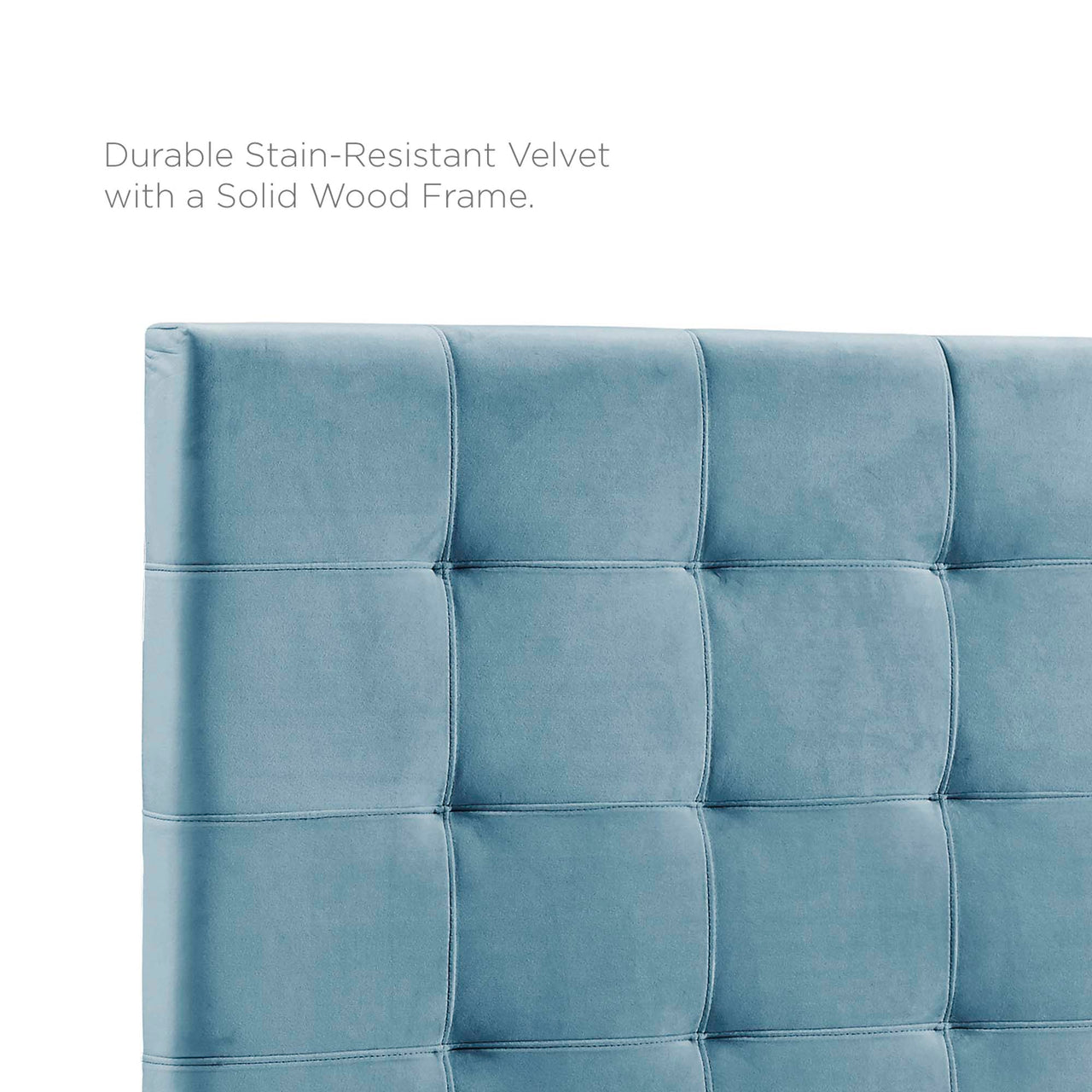 Coordinate Velvet Full | Queen Headboard, Caspian Blue